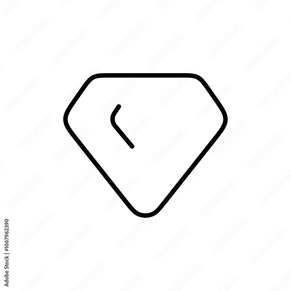 Poster Diamond icon Outline vector for web ui