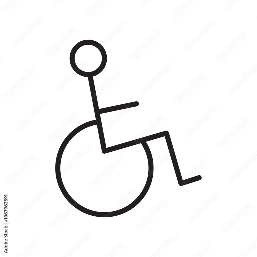 Aufkleber Disable icon Outline vector for web ui