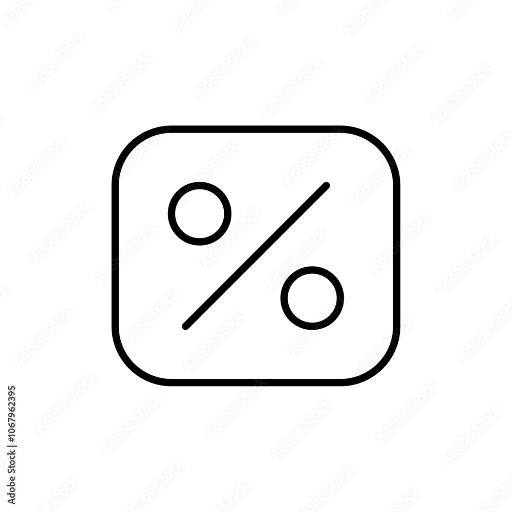 Poster Discount icon Outline vector for web ui