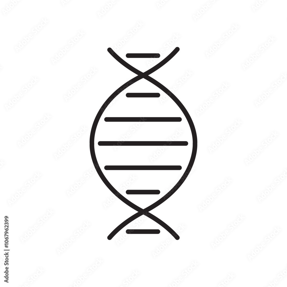 Poster Dna icon Outline vector for web ui