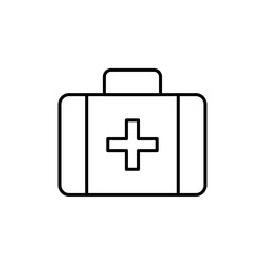 Doctor bag icon Outline vector for web ui