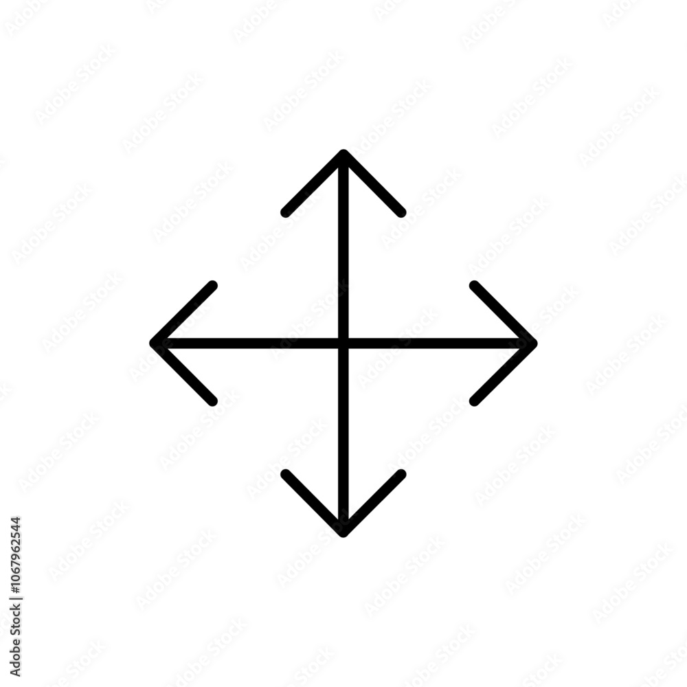 Poster Drag icon Outline vector for web ui
