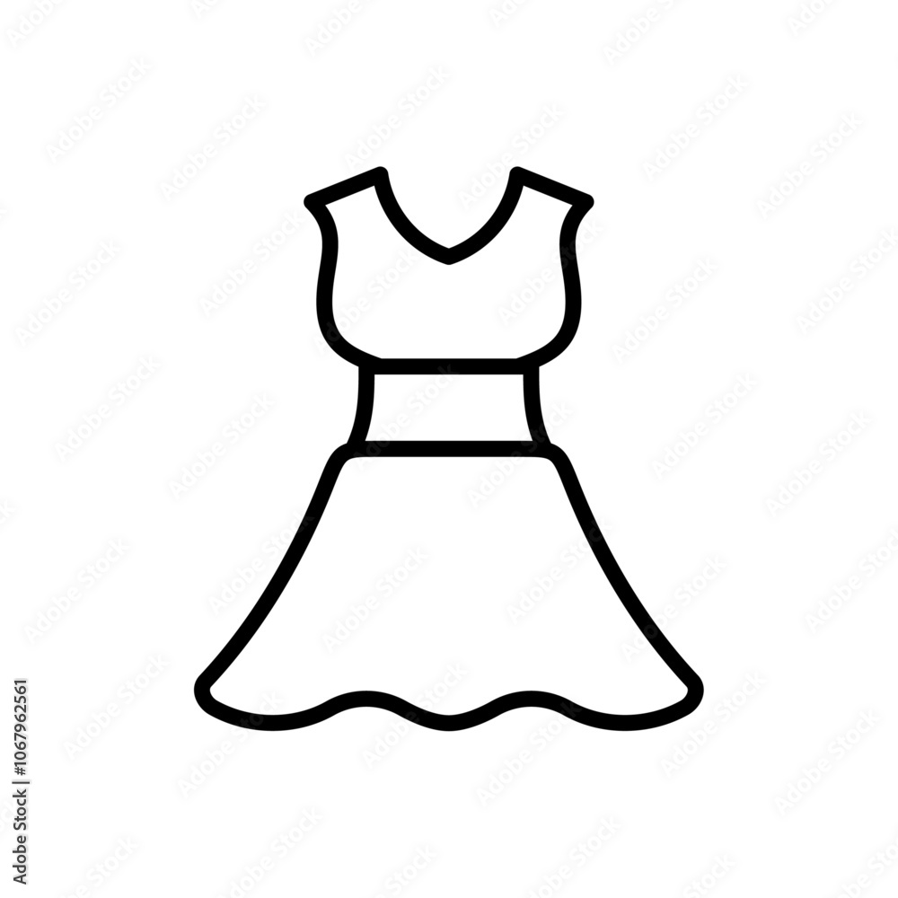 Aufkleber dress icon outline vector for web ui