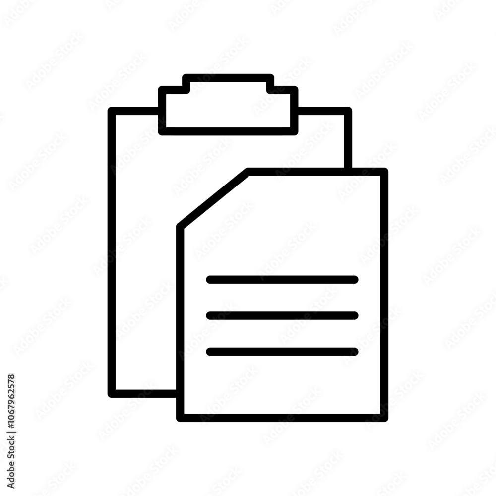 Fototapete duplicate icon outline vector for web ui