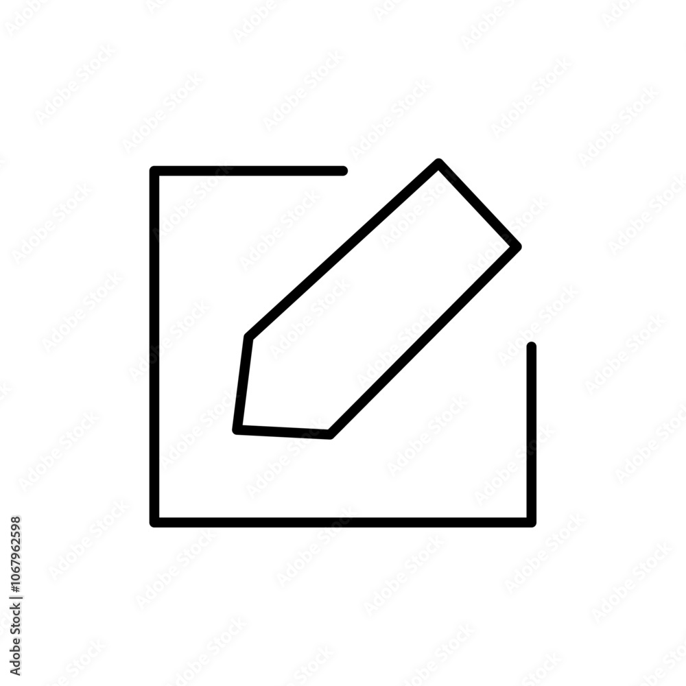 Poster Edit button icon Outline vector for web ui
