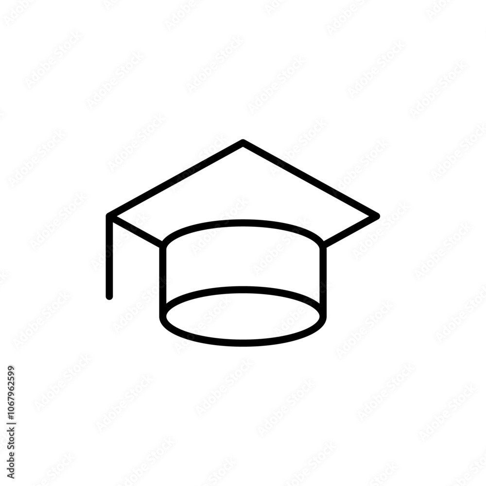 Poster education icon outline vector for web ui