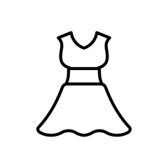 Dress icon Outline vector for web ui