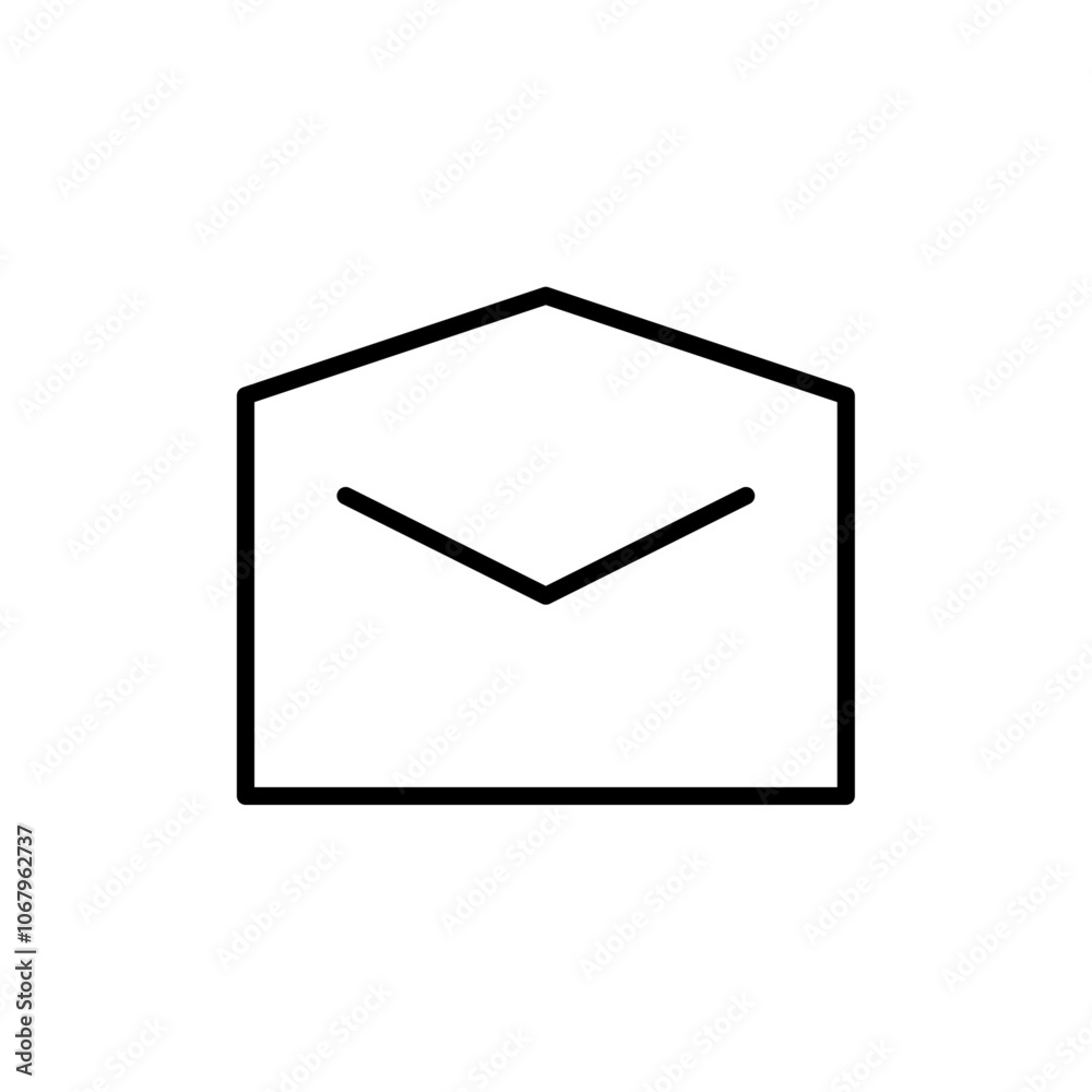 Aufkleber Envelope icon Outline vector for web ui