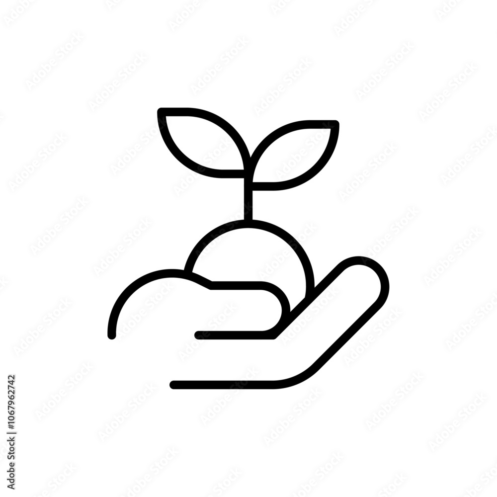 Poster Environment icon Outline vector for web ui