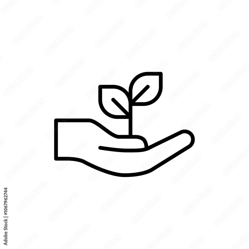Aufkleber Environment icon Outline vector for web ui