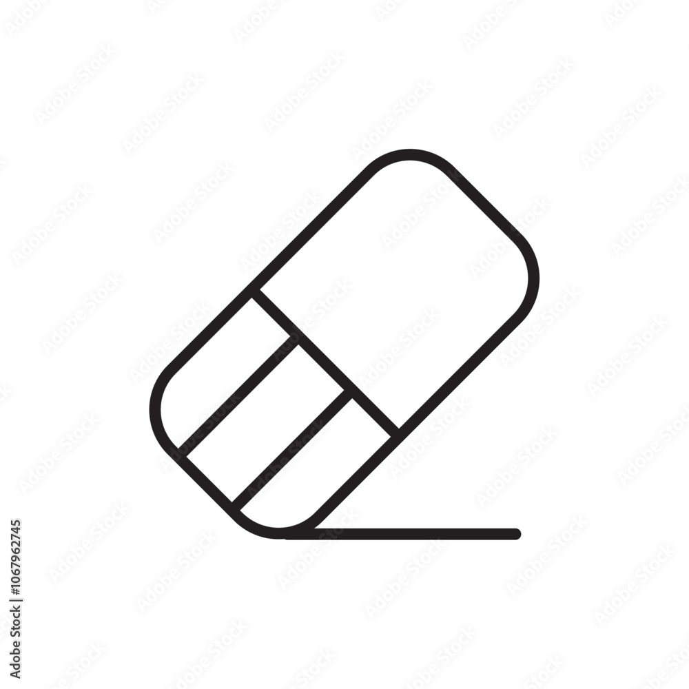 Aufkleber Eraser icon Outline vector for web ui