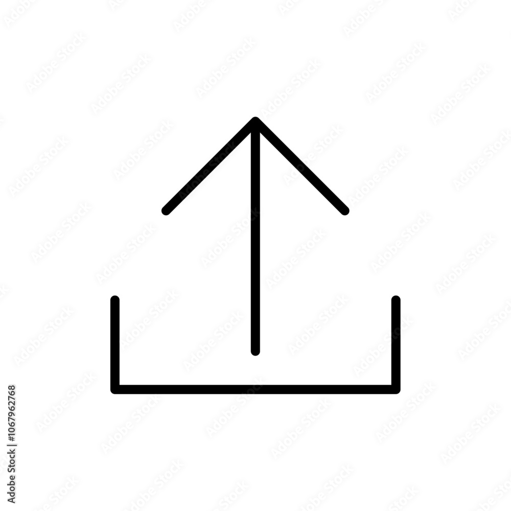 Poster Export icon Outline vector for web ui