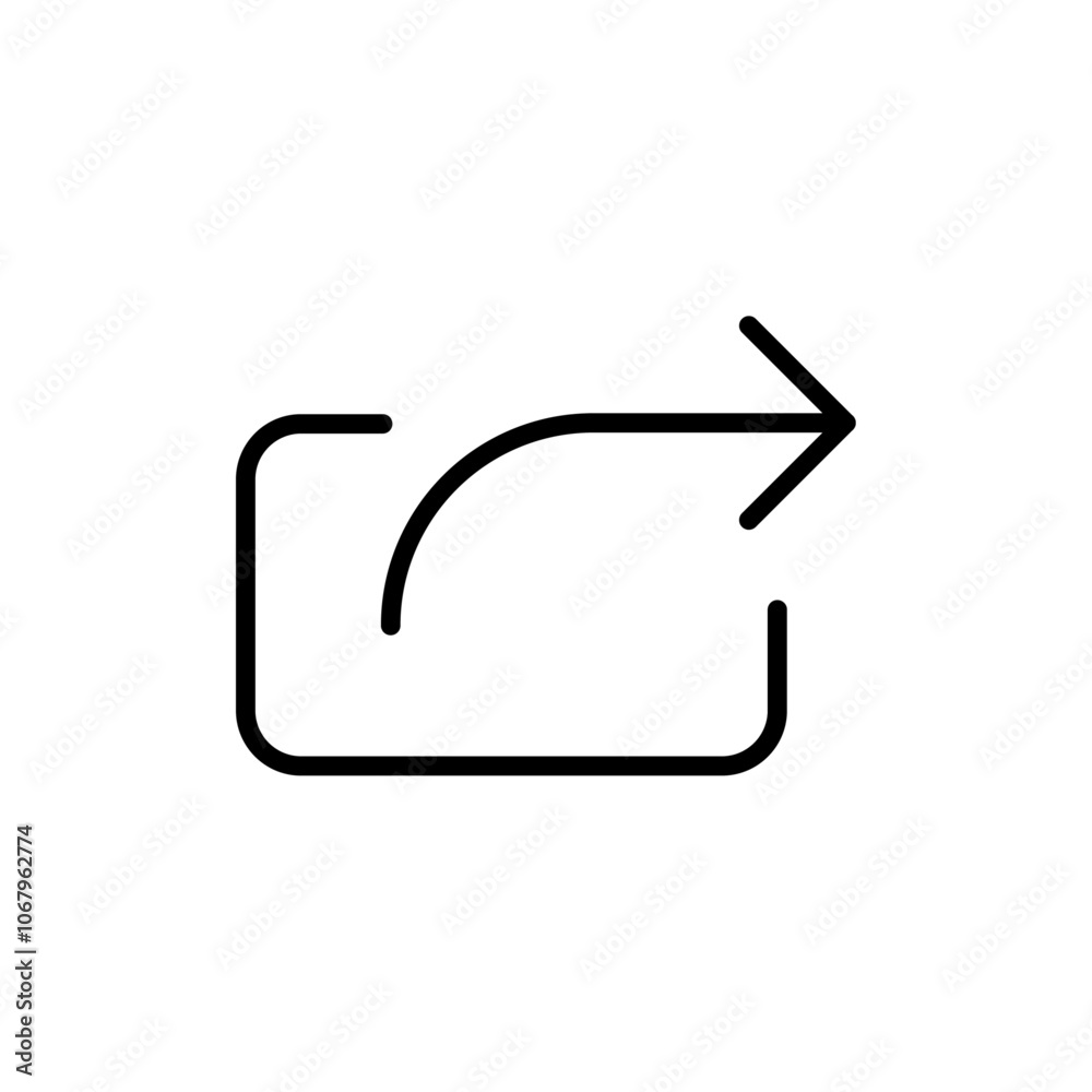 Poster Export icon Outline vector for web ui