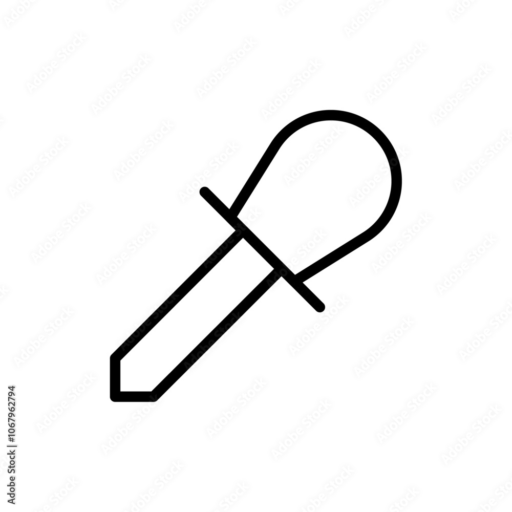 Aufkleber Eye dropper icon Outline vector for web ui