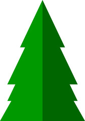 Christmas Tree icon, Xmas symbol on transparent background.  PNG illustration