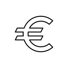 Euro icon Outline vector for web ui