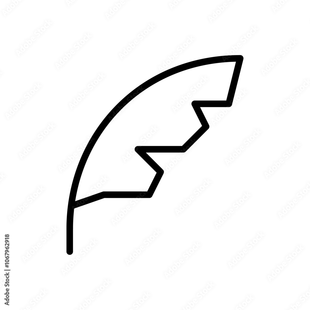 Aufkleber Feather icon Outline vector for web ui