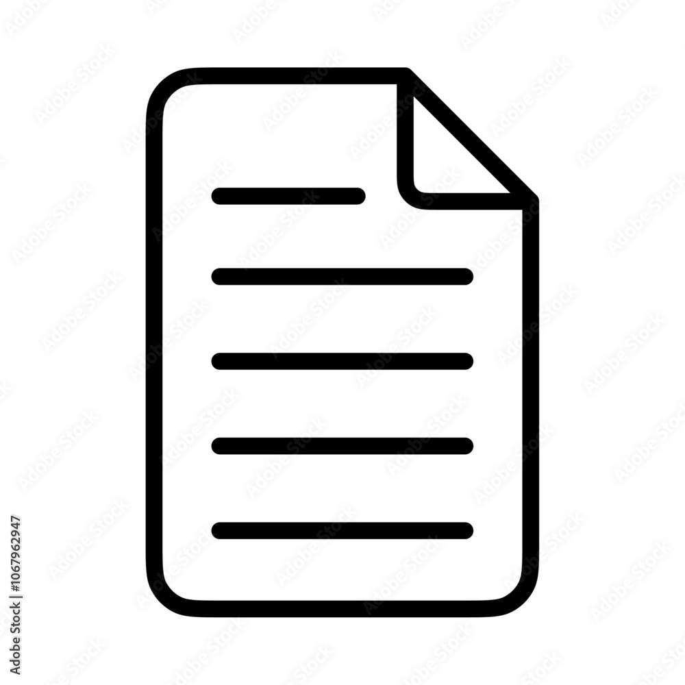Leinwandbilder file icon outline vector for web ui