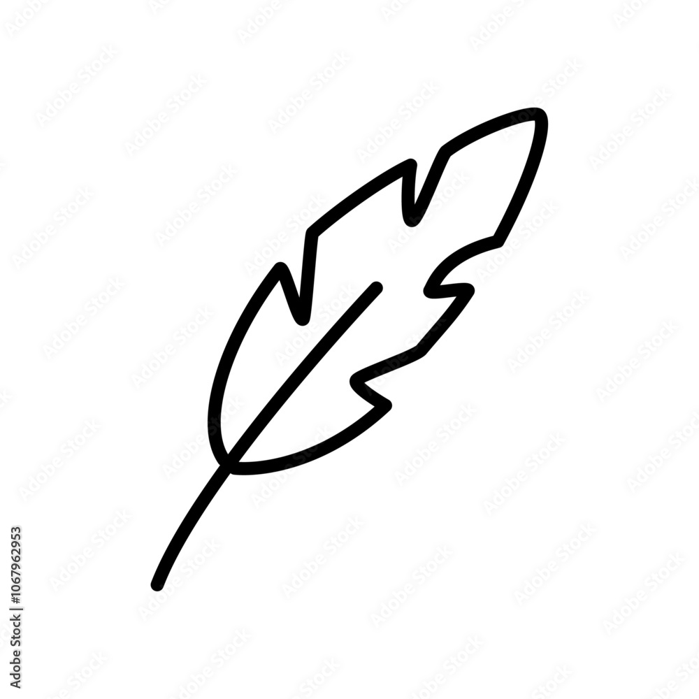 Poster Feather icon Outline vector for web ui