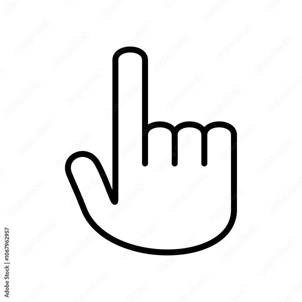 Poster finger icon outline vector for web ui