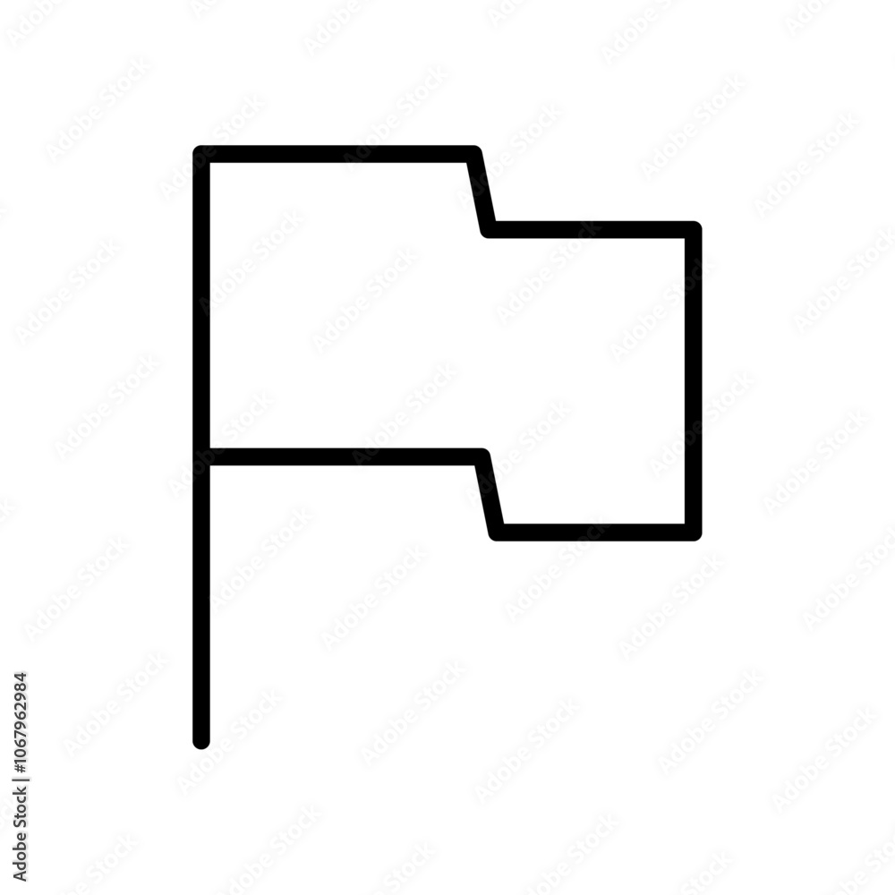 Poster Flag icon Outline vector for web ui
