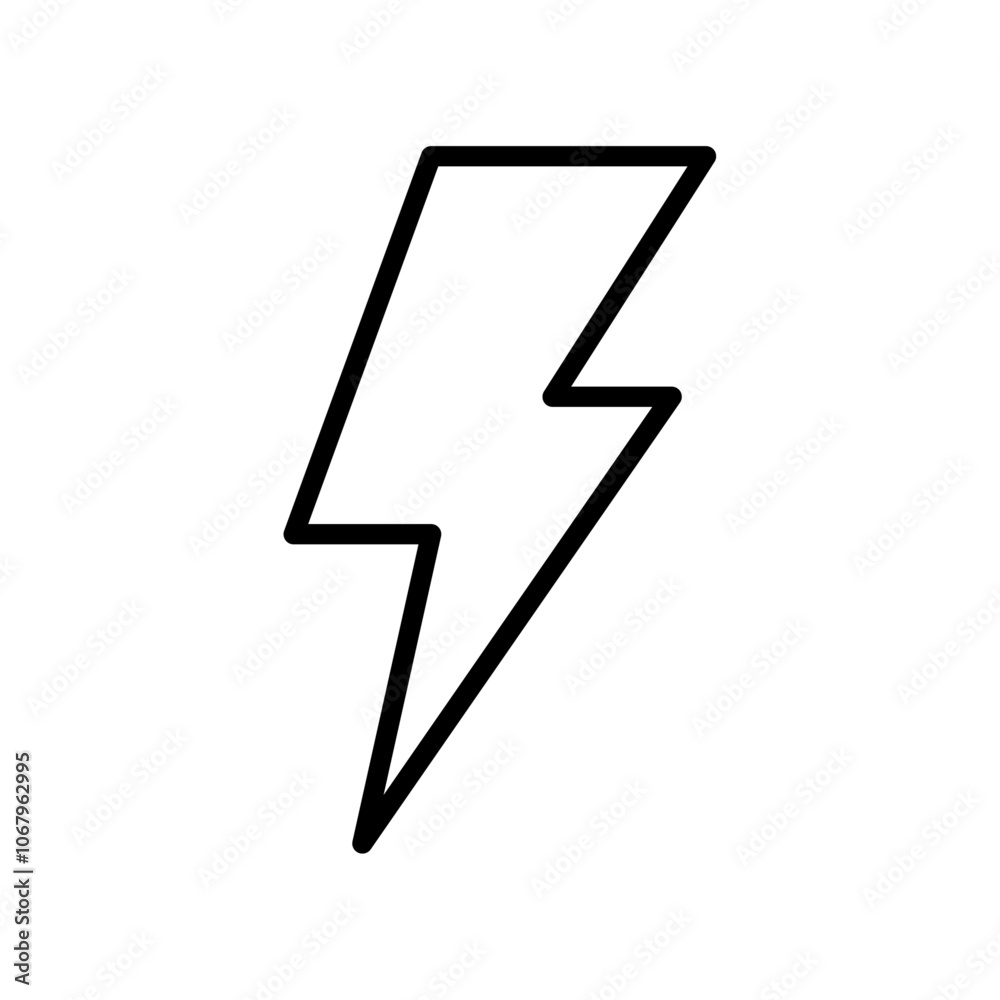 Aufkleber flash icon outline vector for web ui