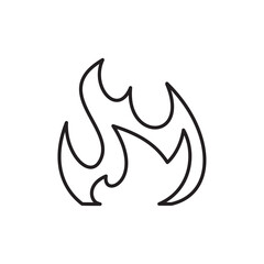Fire icon Outline vector for web ui
