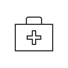 First aid kit icon Outline vector for web ui