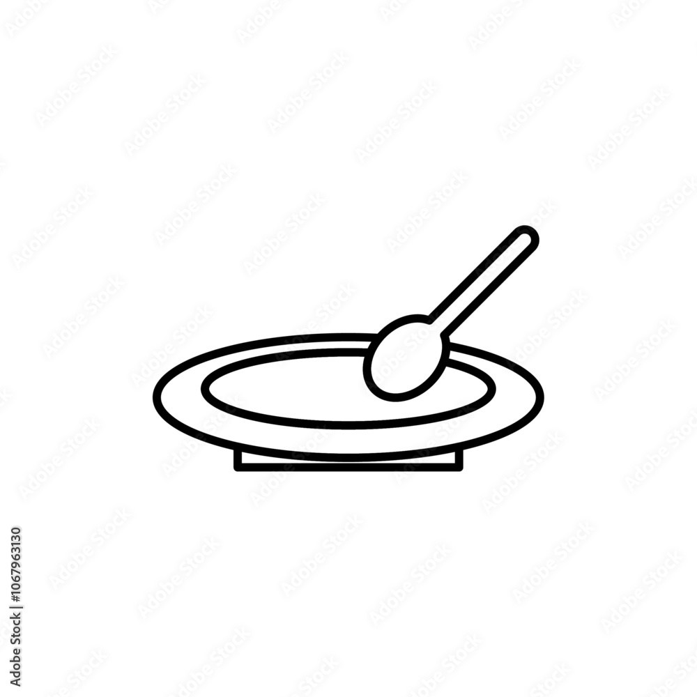 Poster Food icon Outline vector for web ui