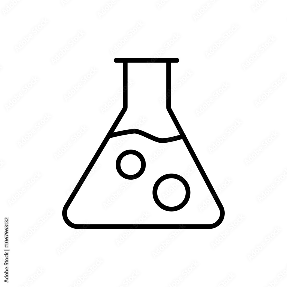 Poster Flask icon Outline vector for web ui