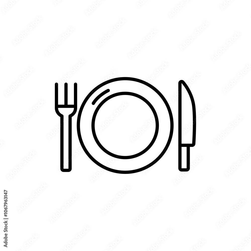 Poster food icon outline vector for web ui
