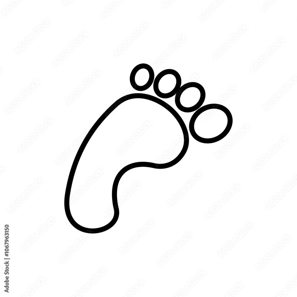 Poster foot icon outline vector for web ui