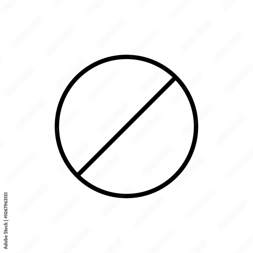 Poster Forbidden icon Outline vector for web ui