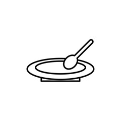 Food icon Outline vector for web ui