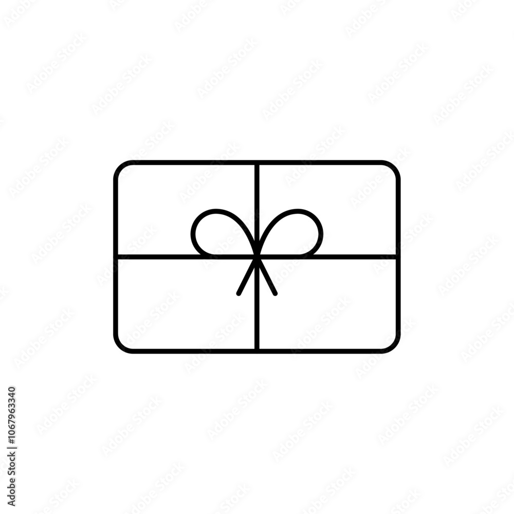 Poster gift card icon outline vector for web ui
