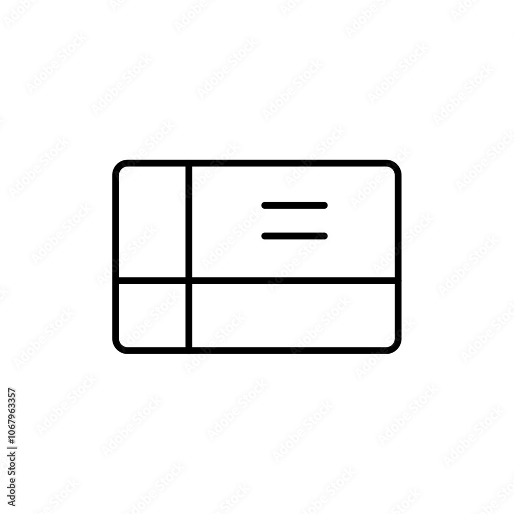 Poster Gift card icon Outline vector for web ui