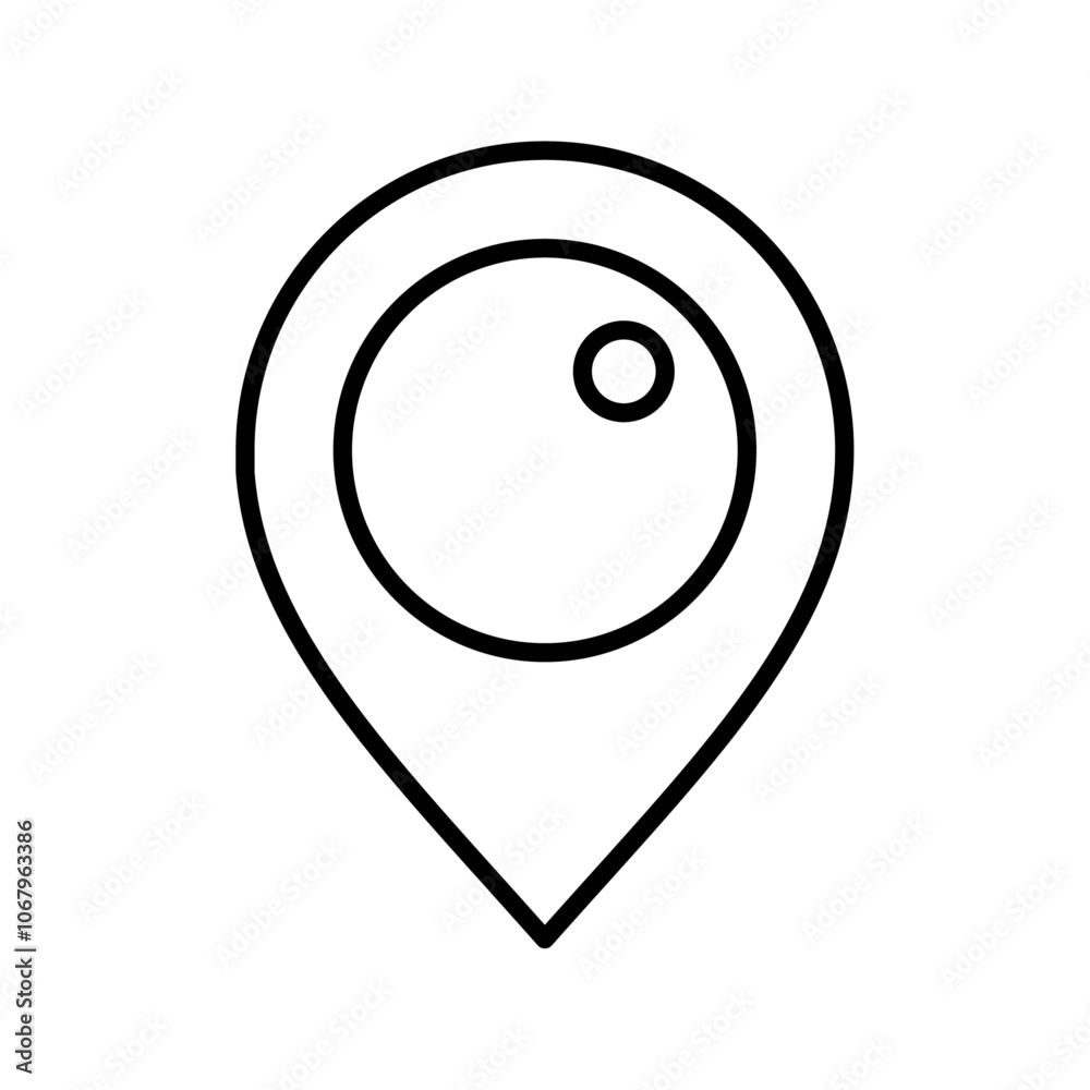 Poster Gps icon Outline vector for web ui