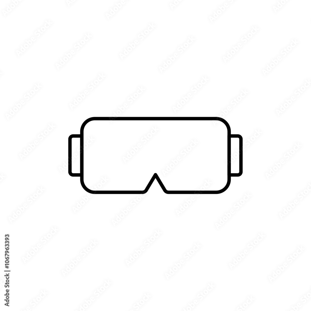 Poster Goggles icon Outline vector for web ui