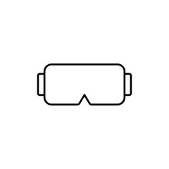 Goggles icon Outline vector for web ui