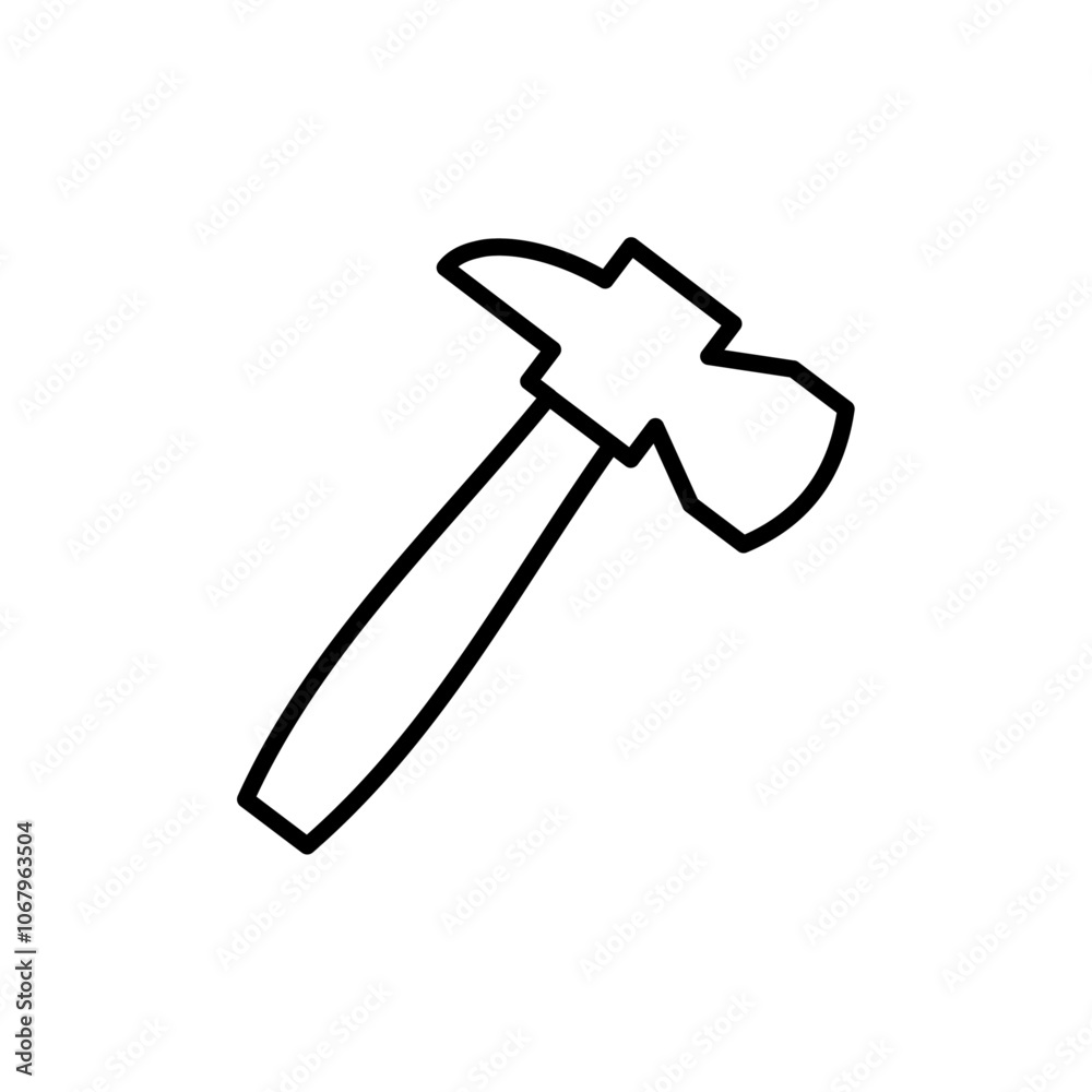 Poster Hammer icon Outline vector for web ui