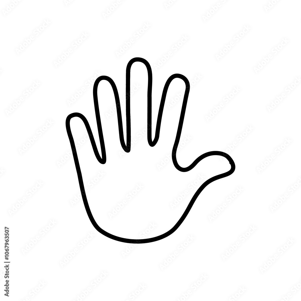 Poster Hand icon Outline vector for web ui