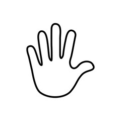 Hand icon Outline vector for web ui