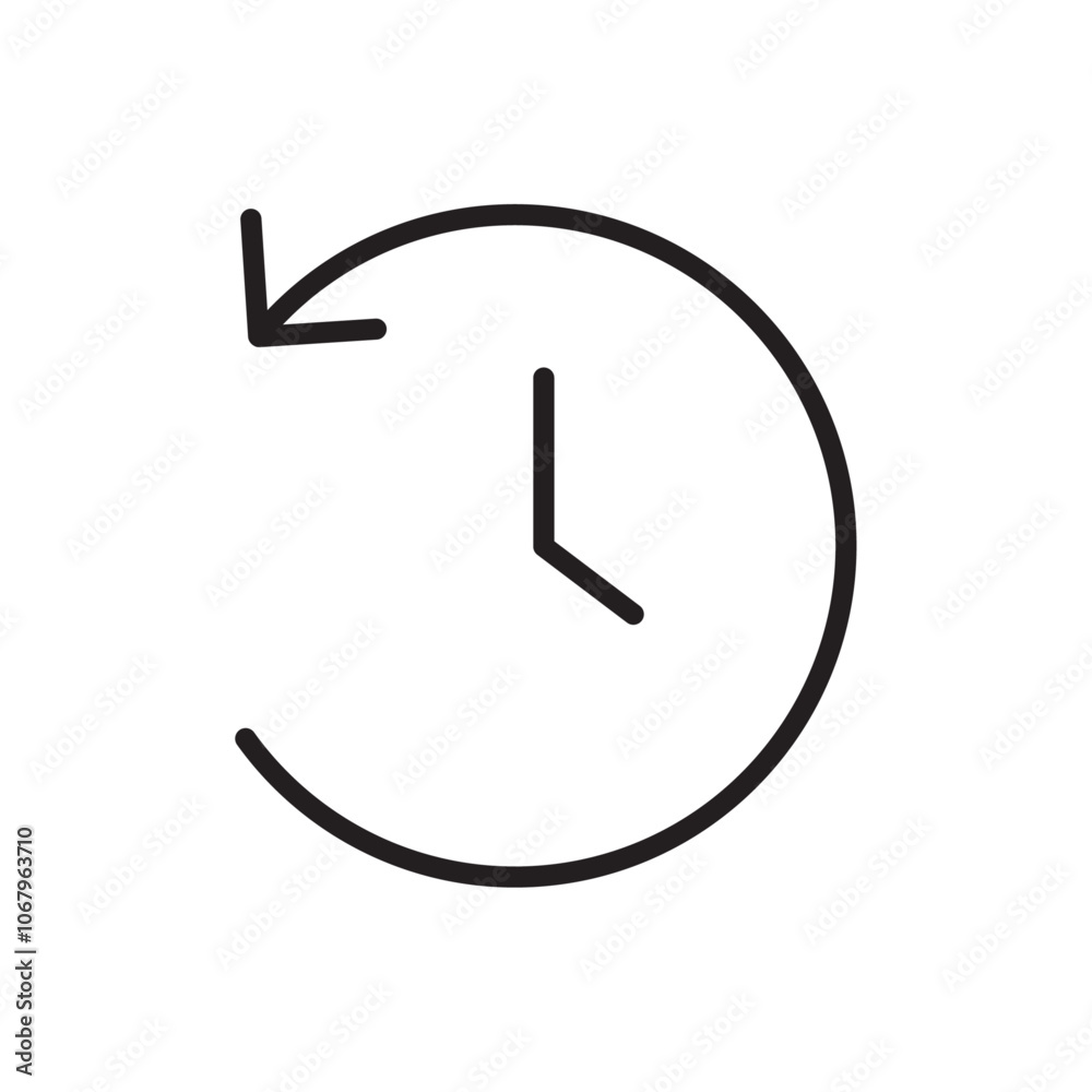 Aufkleber history icon outline vector for web ui