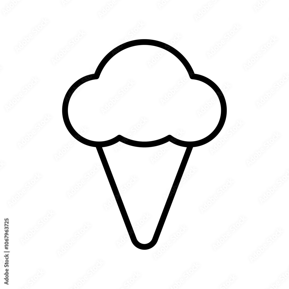 Aufkleber Ice Cream icon Outline vector for web ui
