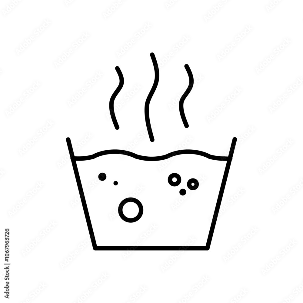 Poster hot water icon outline vector for web ui