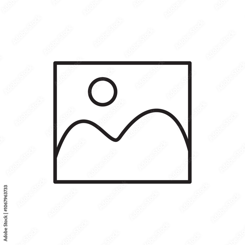 Poster Image icon Outline vector for web ui