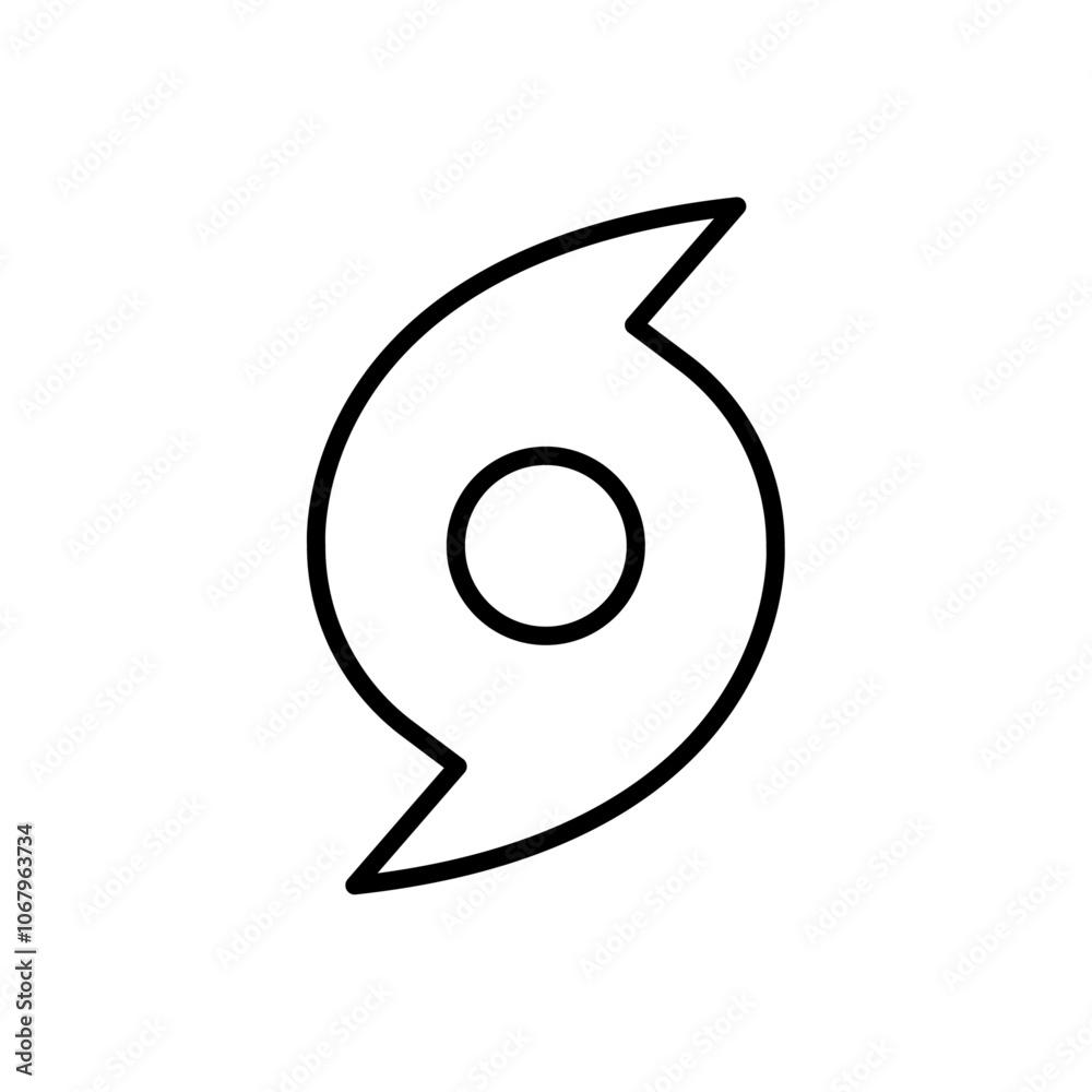 Poster Hurricane icon Outline vector for web ui