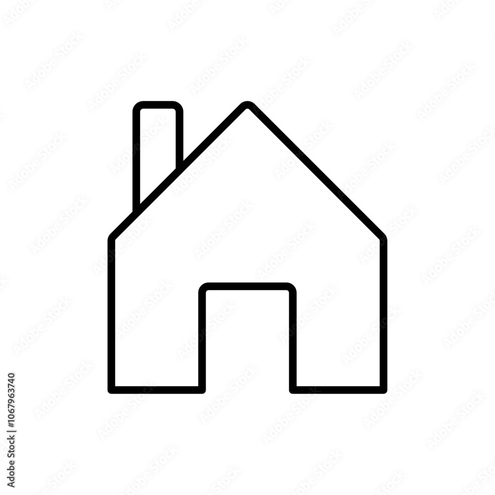 Poster house icon outline vector for web ui