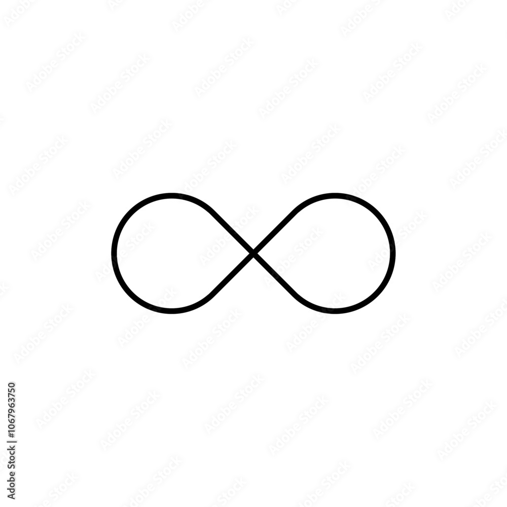 Poster Infinite icon Outline vector for web ui