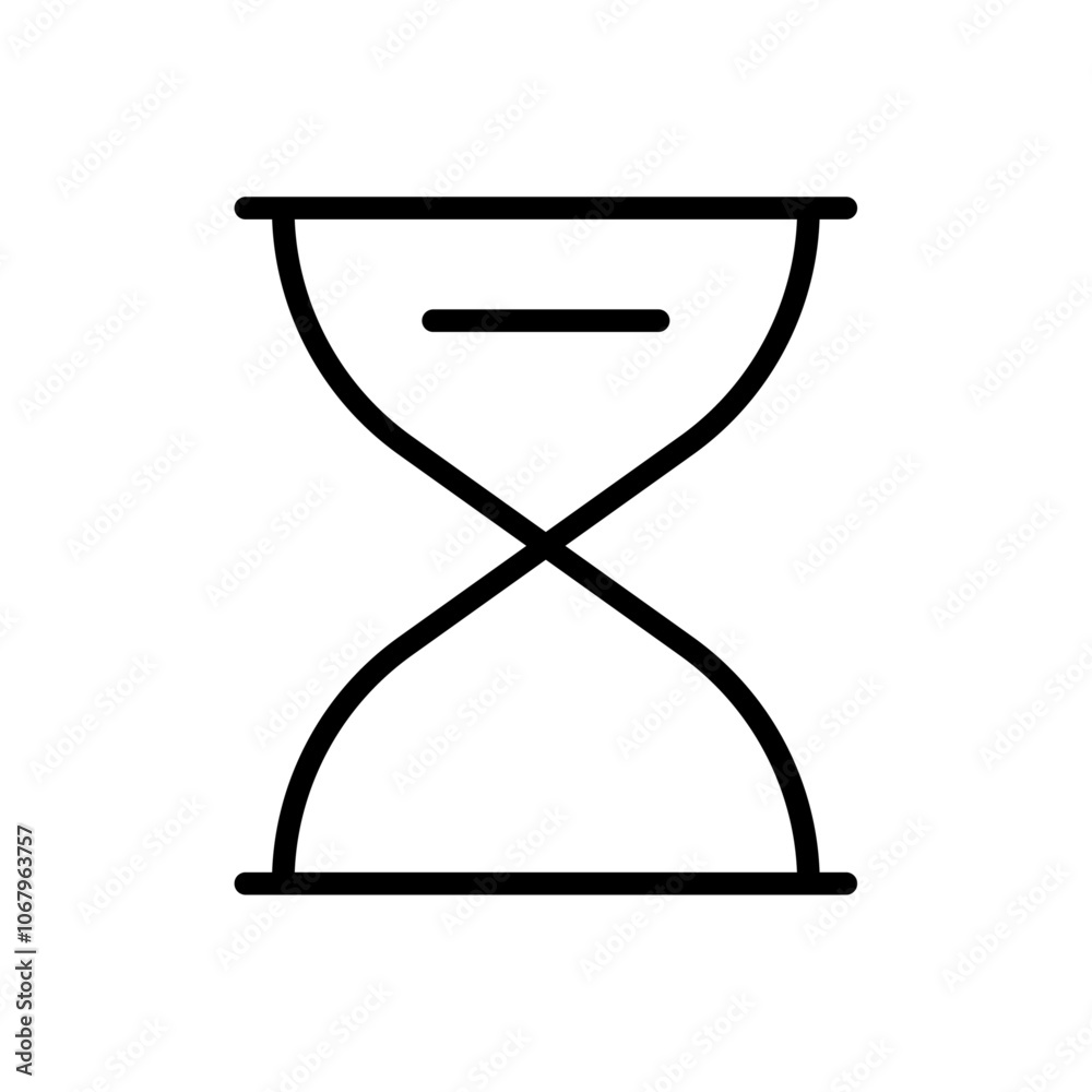 Poster hourglass icon outline vector for web ui